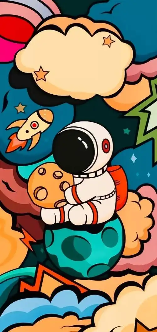 动漫宇航员_手机壁纸_动漫卡通手机壁纸_我要个性网