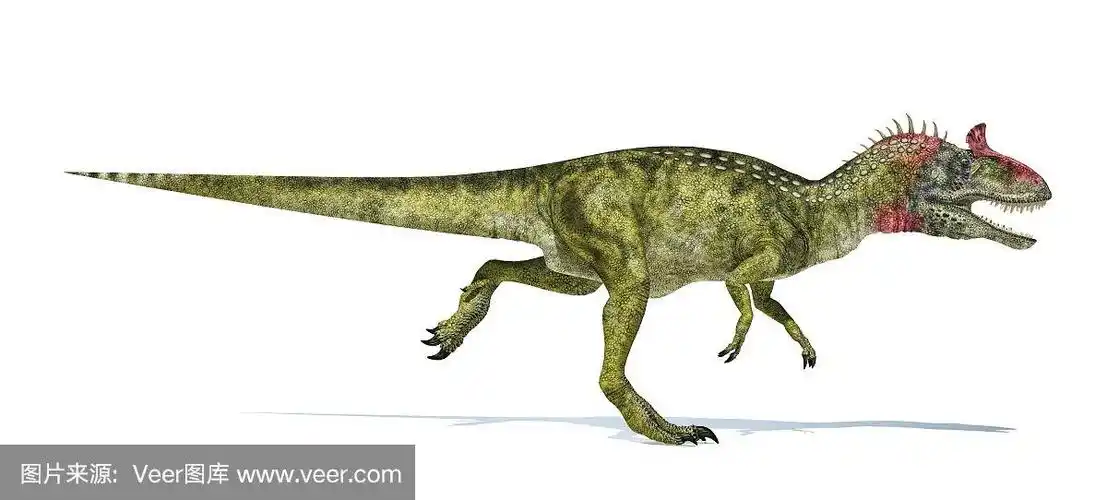 冰脊龙恐龙,逼真的表现.一边六世