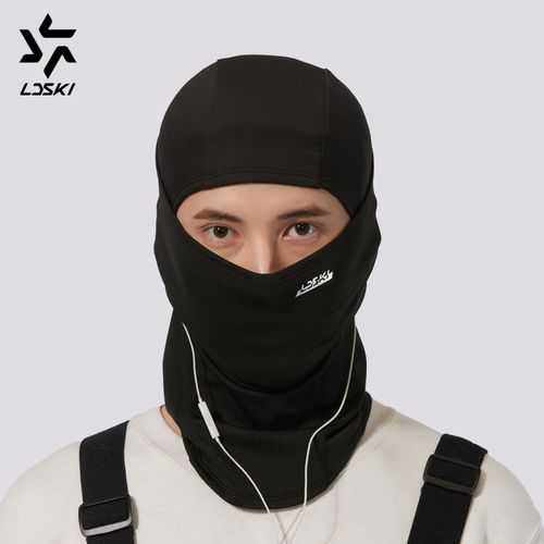 ldski秋冬季男女滑雪护脸面罩可带耳机头套防风滑雪护具