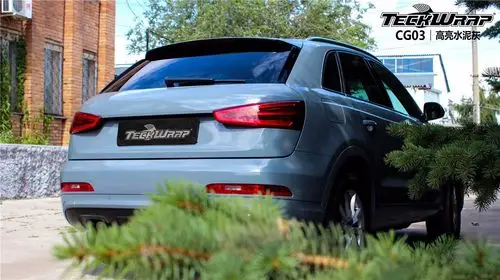 奥迪q3 汽车改色贴膜teckwrap美国秃鹰 cg03 高亮水泥灰