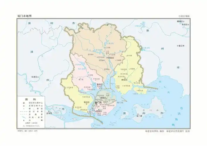 闽d福建省厦门市6区行政区划图