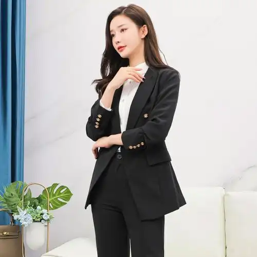 xz002-大码西装套装女胖mm西装职业显瘦大码西服小西装外套女