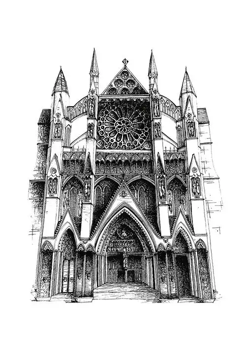 手绘建筑(签字笔)