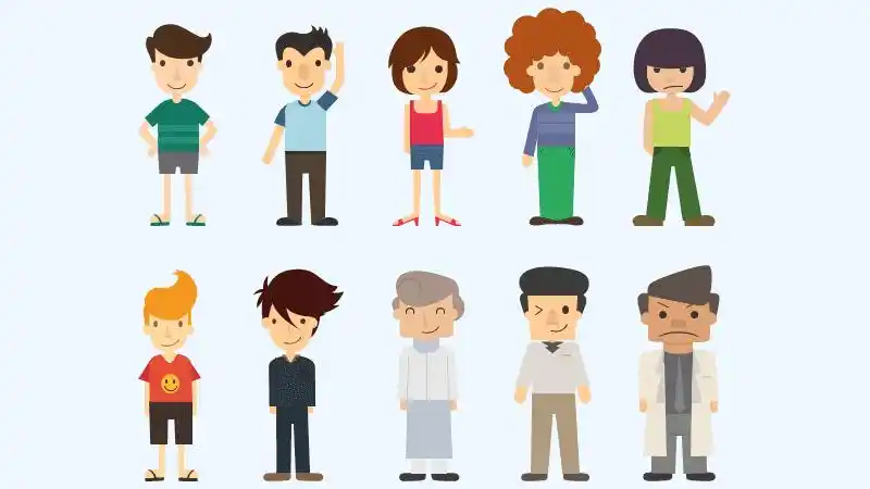 50款免费卡通人物设计矢量素材pptx