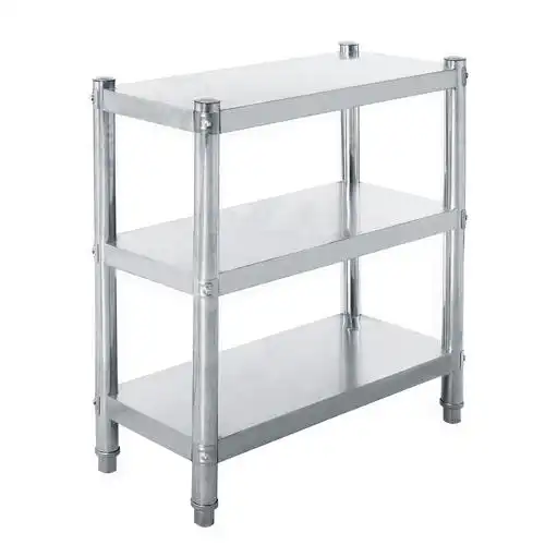 不锈钢货架厨房置物架微波炉架3层收纳整理架三层加厚烤箱架包邮