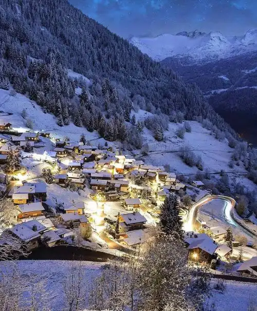 最美瑞士冬天雪