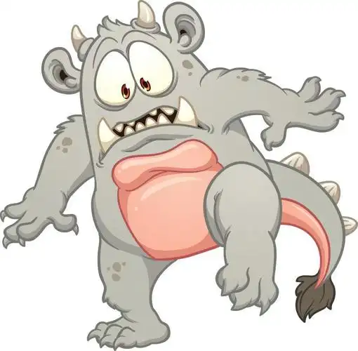 矢量快乐卡通龙