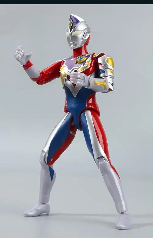 万代奥特曼玩具手办可动人偶玩偶超可动戴拿戴卡德凯闪亮型态 【豪华