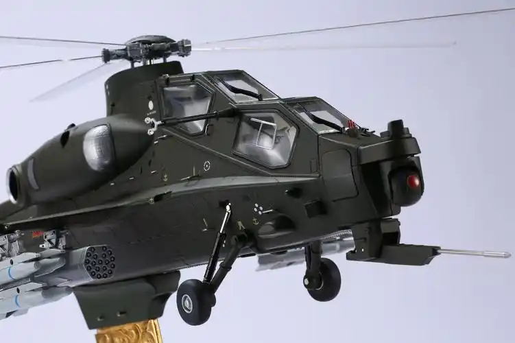 武装直10直升机(红旗底座)金属模型军事模型(1:24)