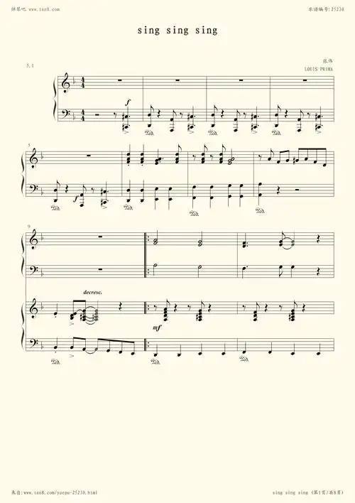 钢琴谱singsingsing