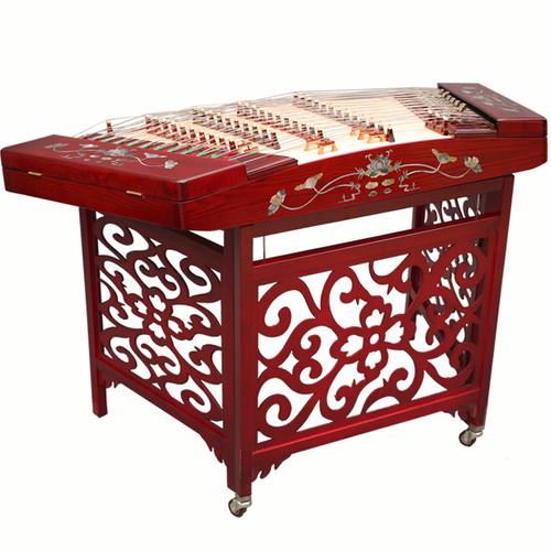 扬琴乐器 402特质红木贝雕荷花杨琴 专业演奏 初学 考级  剧团 入门