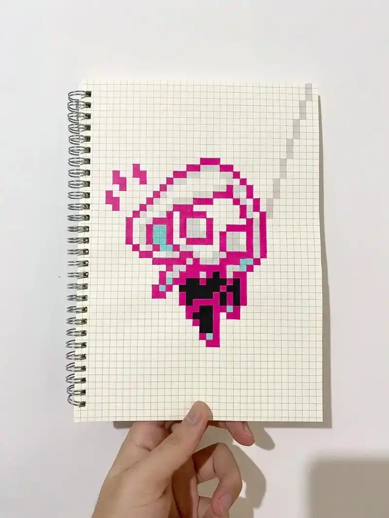 像素画:格温9915.网格本:b5(左下角同款) #格温 # - 抖音