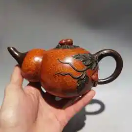 复古功夫茶具批发宜兴紫砂壶做旧仿古收藏蒋蓉葫芦壶紫砂工艺品