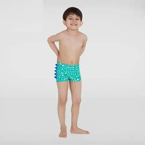 speedo速比涛男童卡通图案印花舒适抗氯平角游泳裤811336