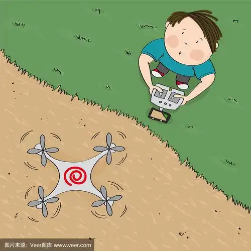 无人机,绘画插图,图像,电视摄像机,男孩
