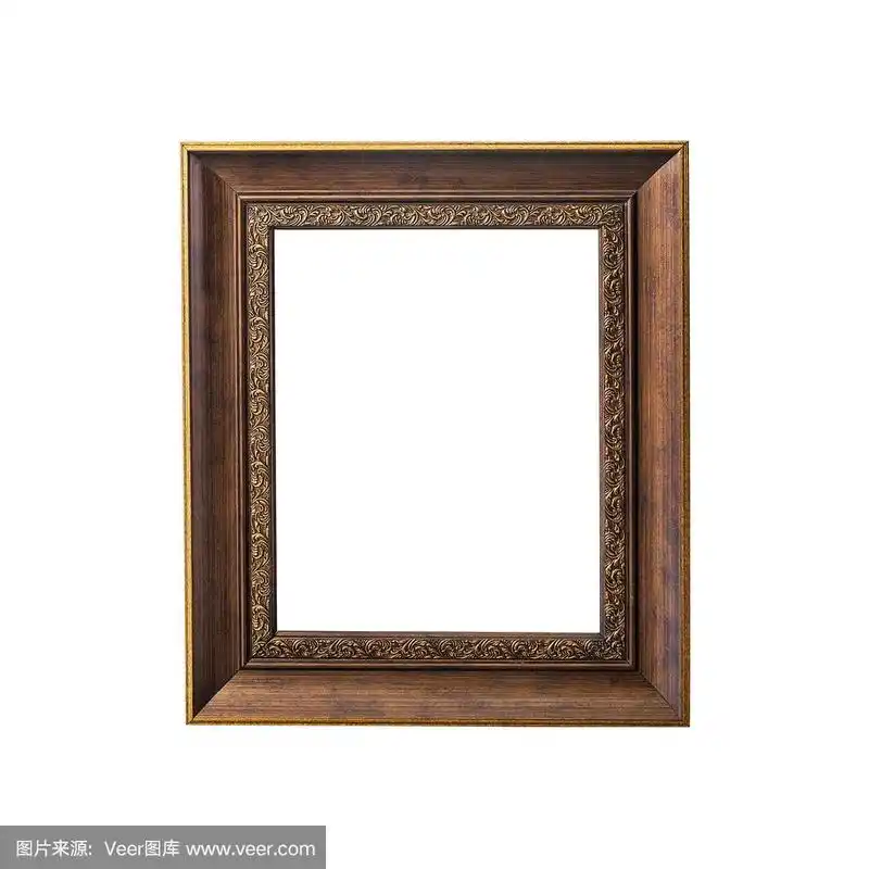 复古相框孤立在白色背景
