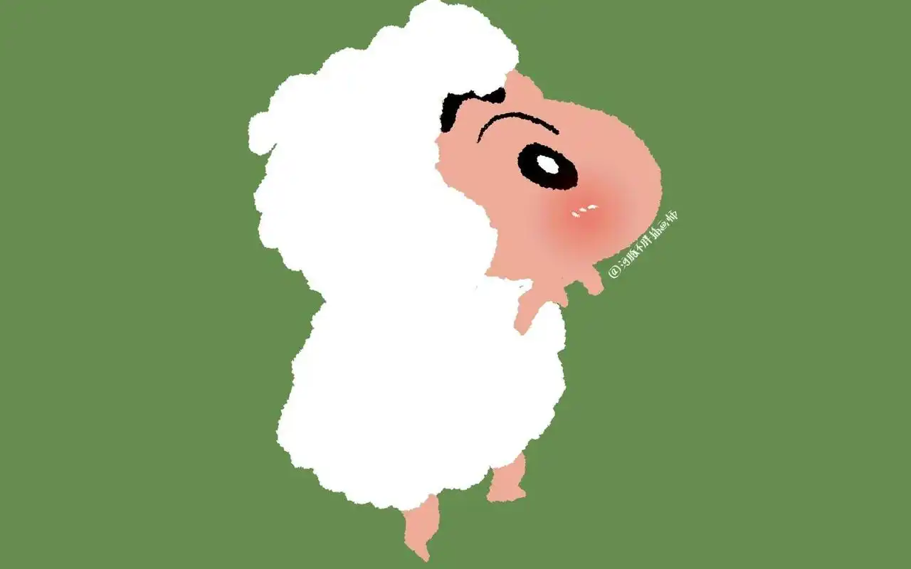 蜡笔小新与粉红鳄鱼绿色护眼电脑壁纸 大家问的蜡笔小新和粉红鳄鱼