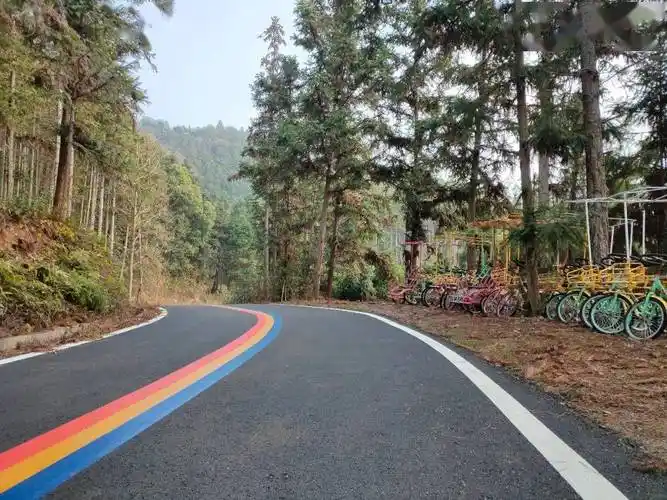 完善景区旅游基础设施,经过近一个月的努力,下保乡村森林公园道路沥青