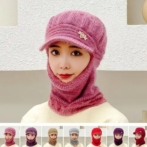 中老年人帽子女冬天加厚妈妈毛线老人帽子女奶奶老太太秋冬季保暖