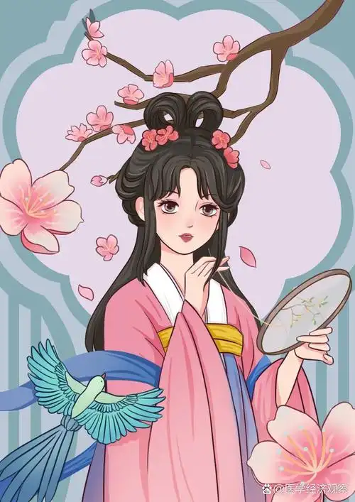 织女 提前画了七夕织女 总感觉背景空空