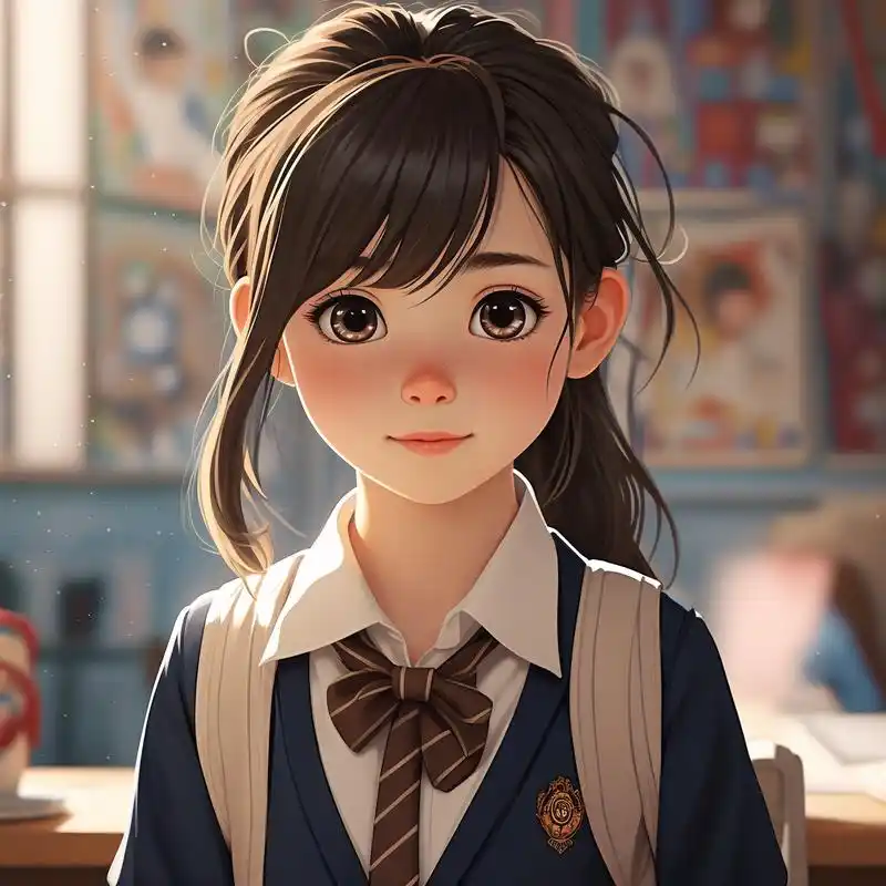 97小学生女生可爱头像96