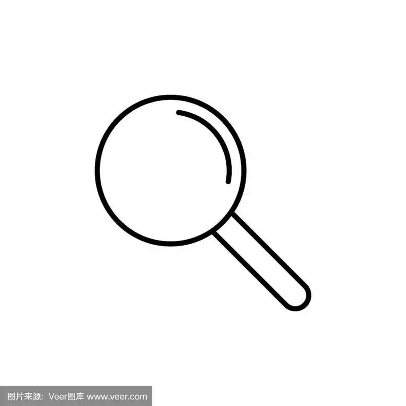 放大镜矢量线图标