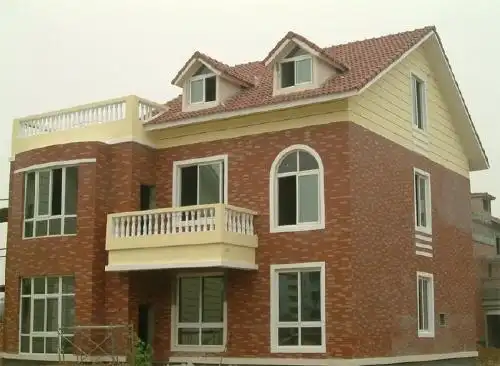 哪位大哥大姐能给我发点现代农村别墅外墙磁砖搭配的图片,平房室外图