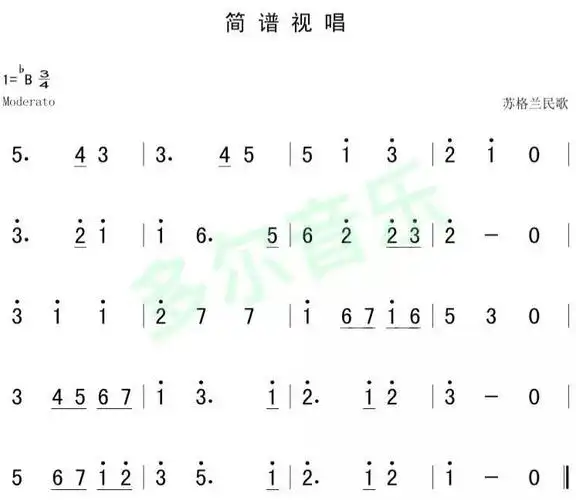 7月11日|每天一条简谱视唱(声乐爱好者专用)