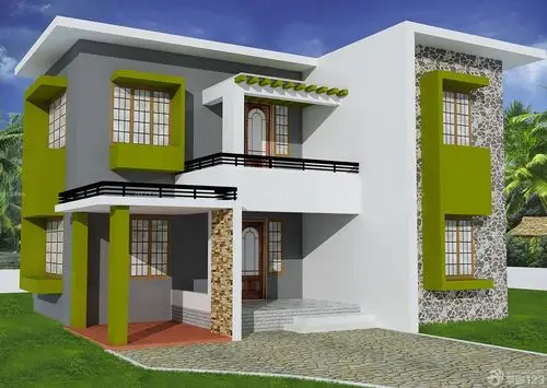 农村三层欧式外墙外观装饰设计效果图