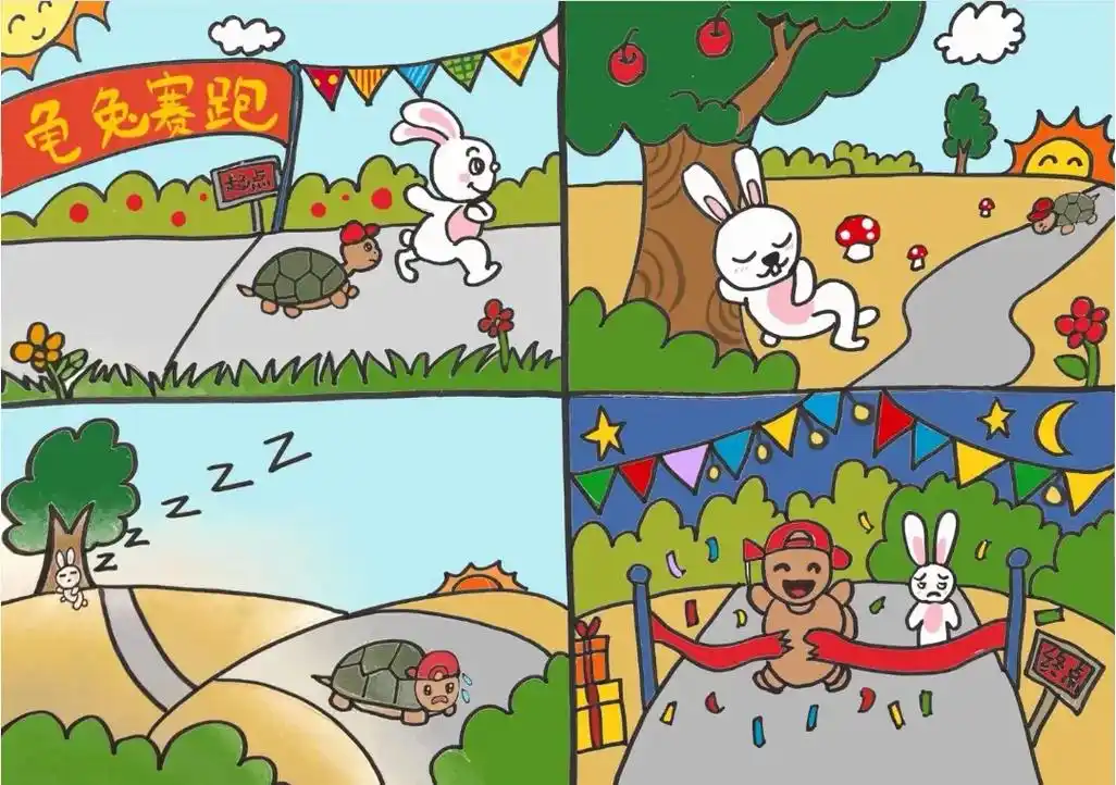 四格故事连环画简单.#创作灵感 四格故事连环画简单模板来啦# - 抖音