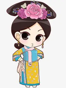 花朵的女孩pngpng穿着漂亮衣服的小公主pngpng穿着古代格格装的卡通小