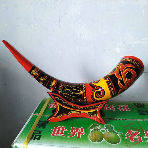 牛角四川川大凉山西昌彝族漆器手工艺品正宗彩绘漆器