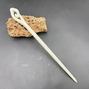 00小女子玉园淘宝和田玉梅花发簪玉簪青白玉莲花玉簪女款发饰头饰