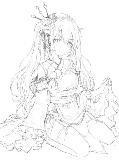 初学者更是一个必经过程,本文就给大家带来一组动漫人物线稿的素材