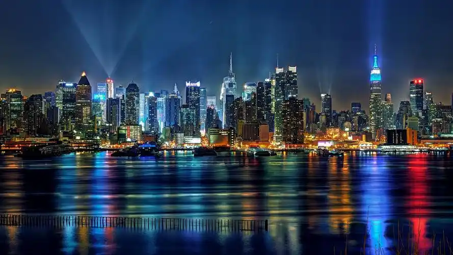 美国,新泽西州,盟山,纽约市,建筑,照明灯 壁纸