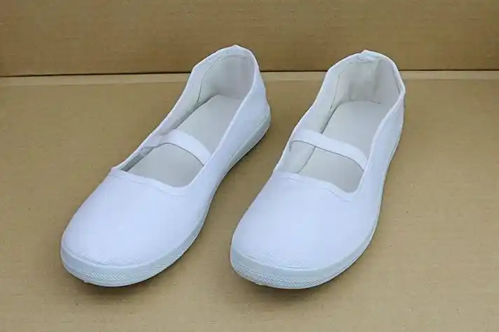 孝鞋男女孝鞋白鞋白事丧事专用白布鞋帆布体操鞋殡葬用品 男女通用