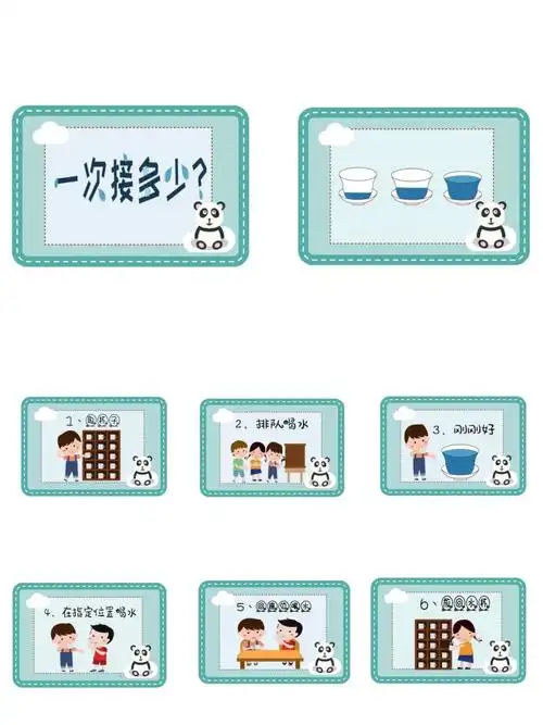 幼儿园喝水区环创  #幼儿园喝水区  #幼儿园环创喝水流程素材图