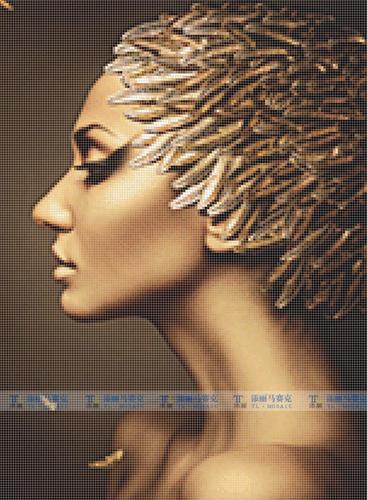 添丽 写真 人物 头像 马赛克拼图 背景墙 浴室 玄关 0.8颗粒 一