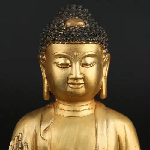 和平寺 铜胎鎏金释迦摩尼佛金身法相 佛法加持