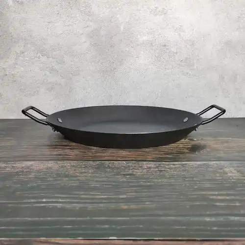 铁锅平底锅煎锅传统手工铸铁涂层老铁生铁加厚煎锅