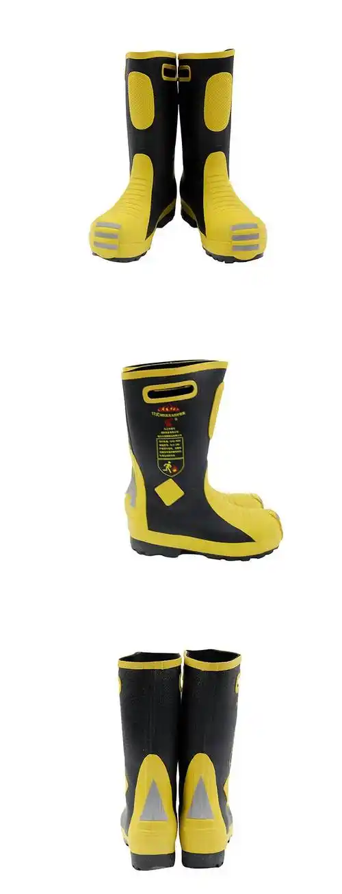 消防灭火防护靴胶靴阻燃胶靴uqt07z18001消防救援高筒靴