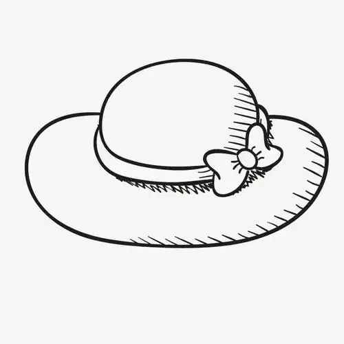 夏日手绘素材太阳帽