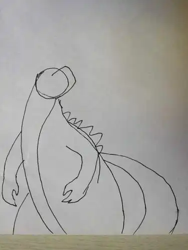 哥斯拉怎么画简笔画步骤