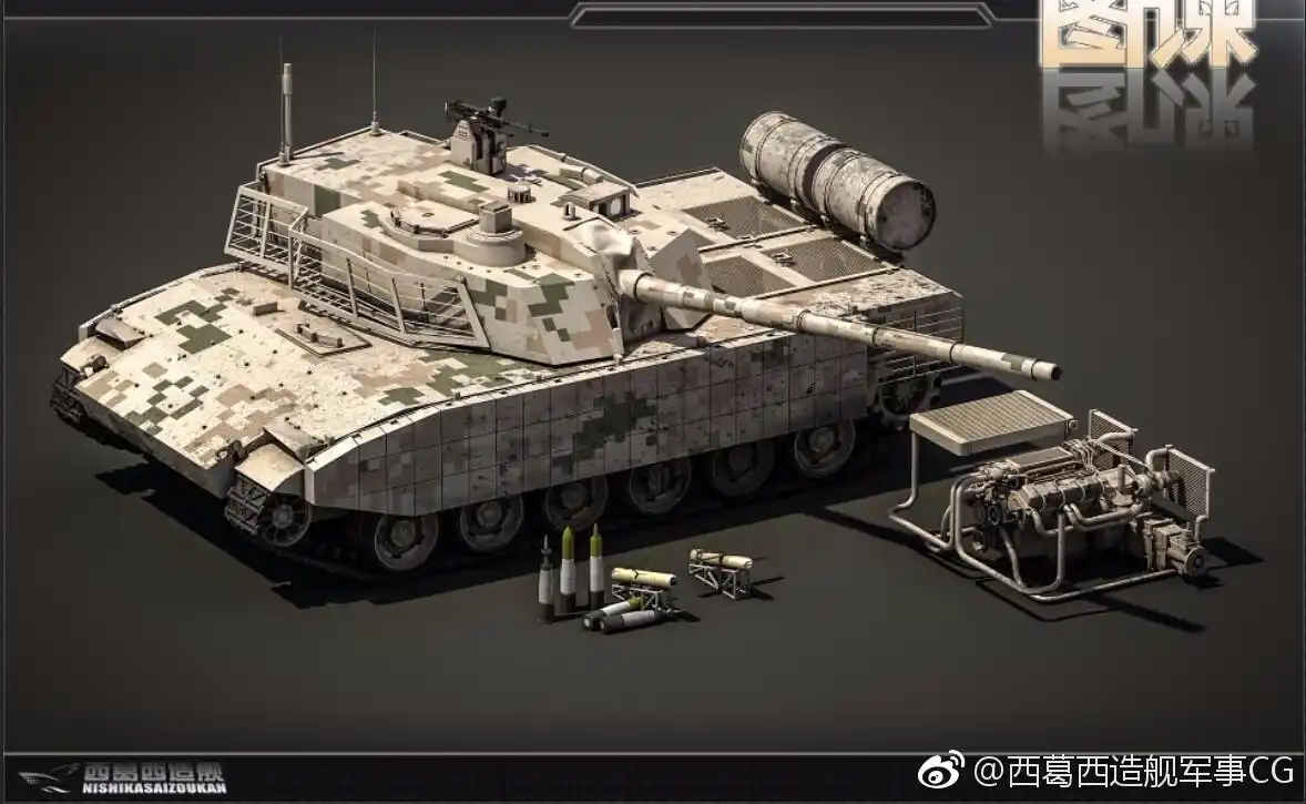 网友制作中国下一代装甲力量的cg图,包括坦克,轮式和履带式步兵战车