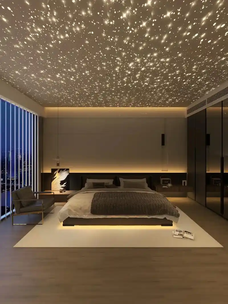 装修就要选择自己喜欢的,2023年流行的卧室星空顶,简直不要 - 抖音
