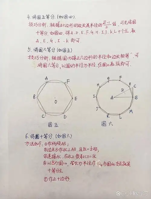 等分圆周的方法