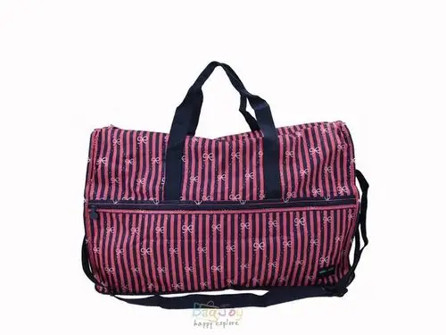 hapi tas 摺叠大旅行袋 - 粉红色蝴蝶结线条 - pingle 品购