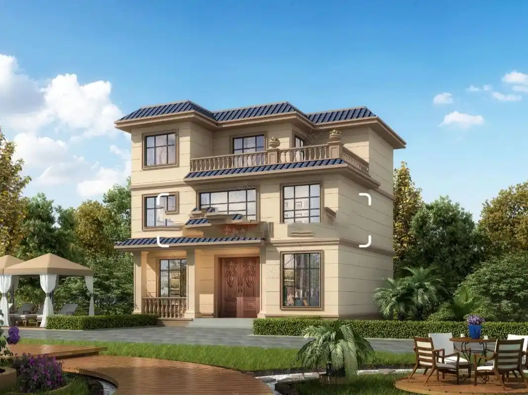 占地不足百平 欧式别墅或许我们见的很多,但是平顶欧式确是很少见