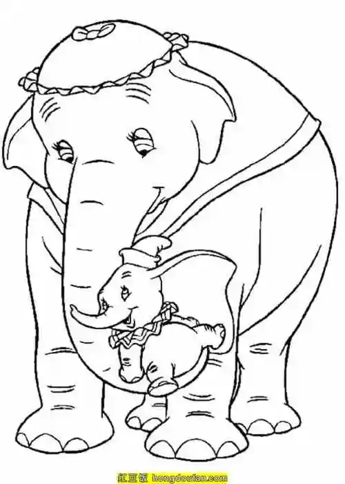 填色大全,填色游戏,填色画,大象,大象简笔画,小象,小飞象,幼儿园,幼儿