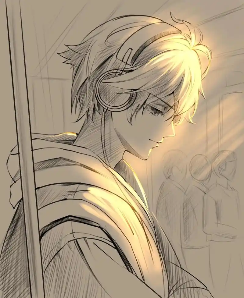 地铁帅哥.#绘画 #动漫手绘 #二次元 #一起学画画 - 抖音